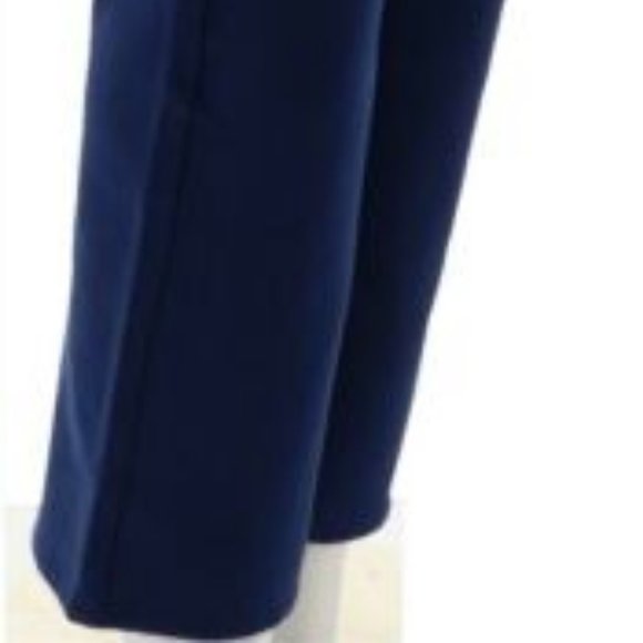 NWT QUACKER FACTORY NAVY DENIM BOOT CUT PANTS 2 - Picture 5 of 13